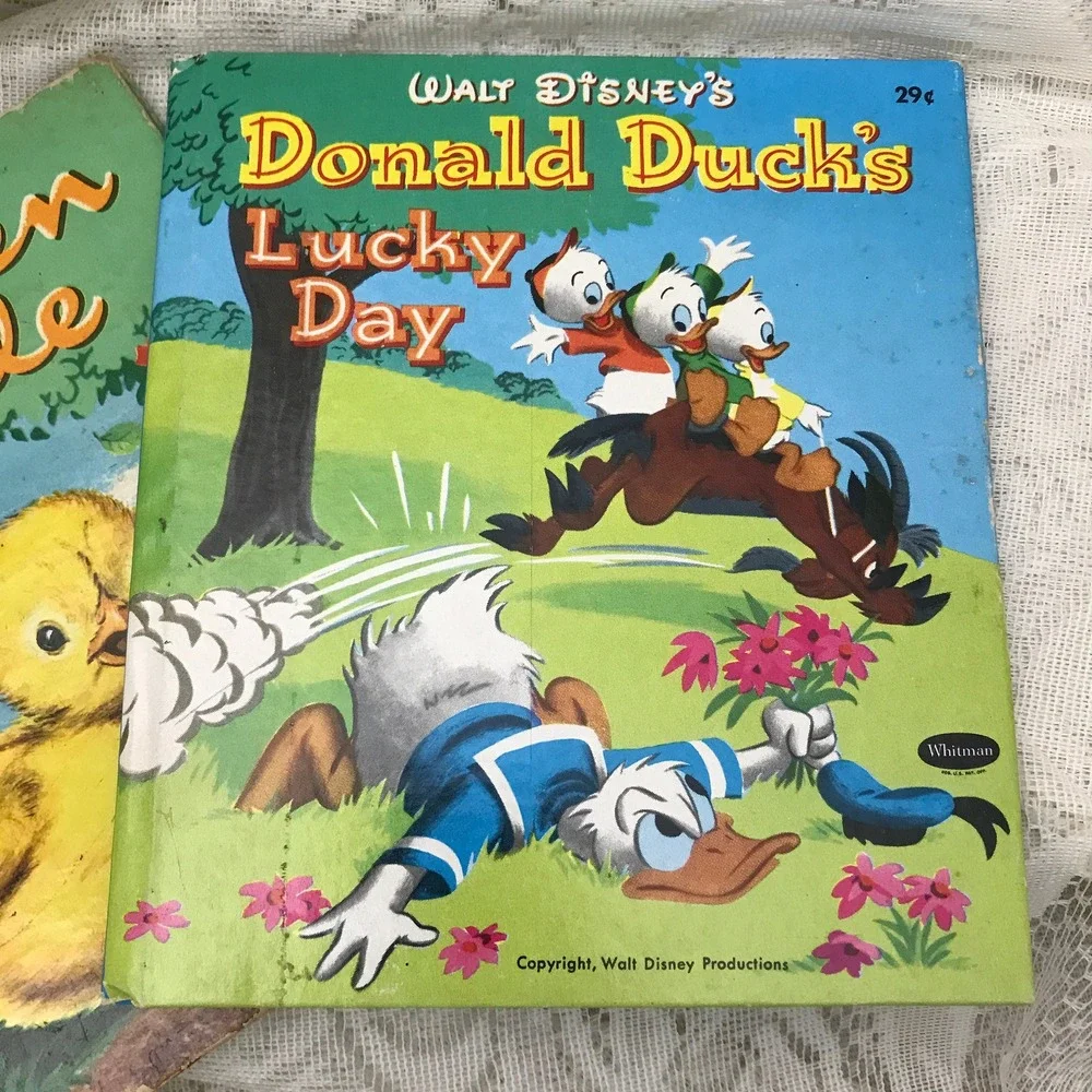 Vintage Children's Books, Three Books Disney Chicken Little Whitman Tell a Tale‎